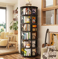 6 Tier Rotating Bookshelf Tower Black W858