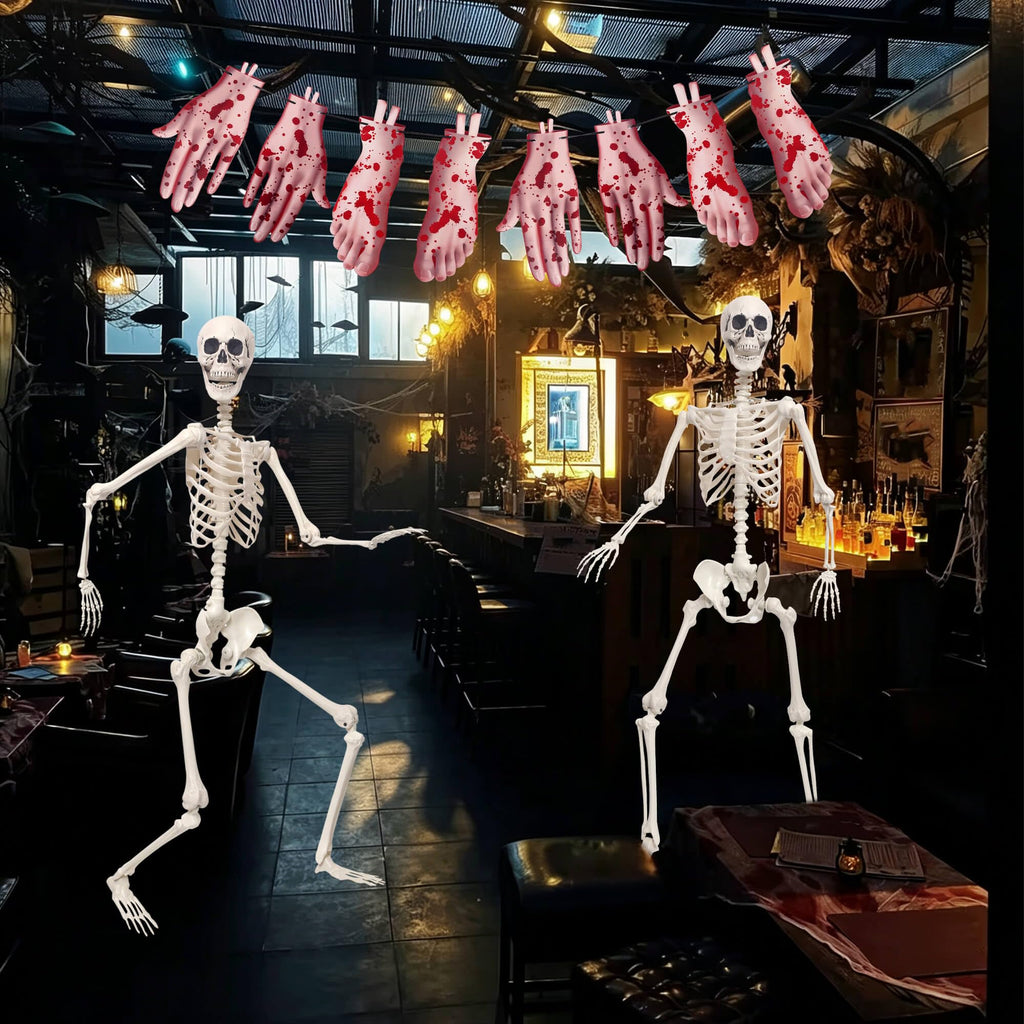 5.4Ft Poseable Skeleton Plastic Human Bones A643830
