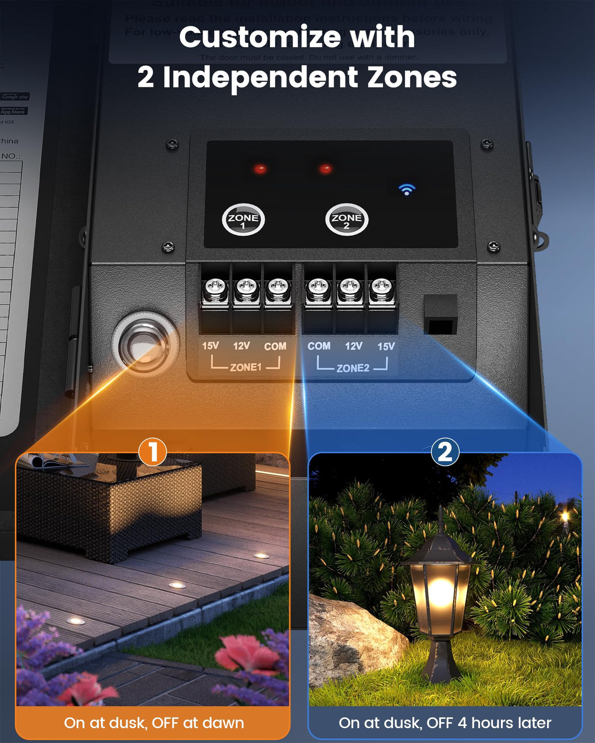 200W Smart Wi-Fi Low Voltage Transformer with 2 Zone R869087