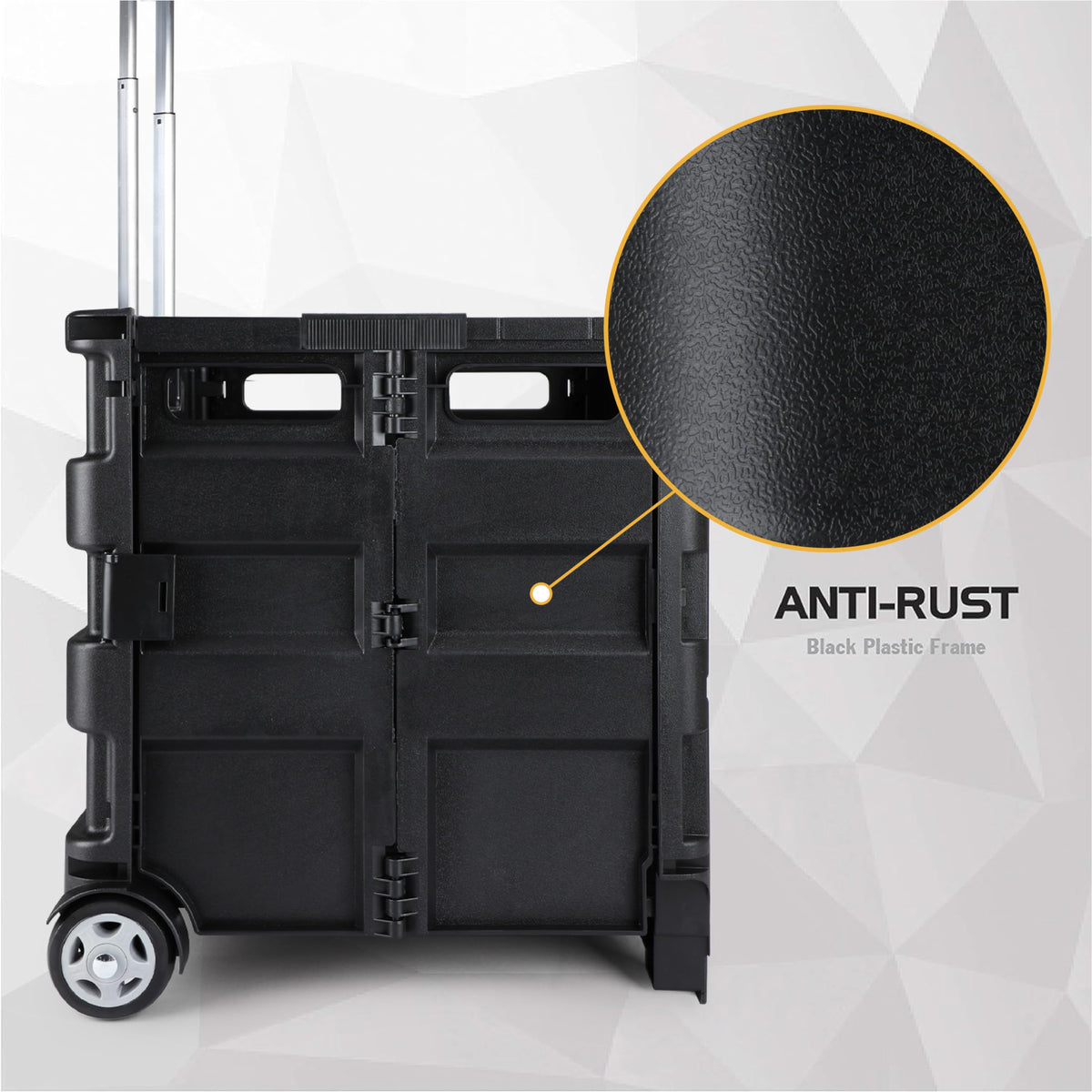 Portable Tools Carrier with Telescopic Handle, 80 Lb. Load Capacity, Black U8229