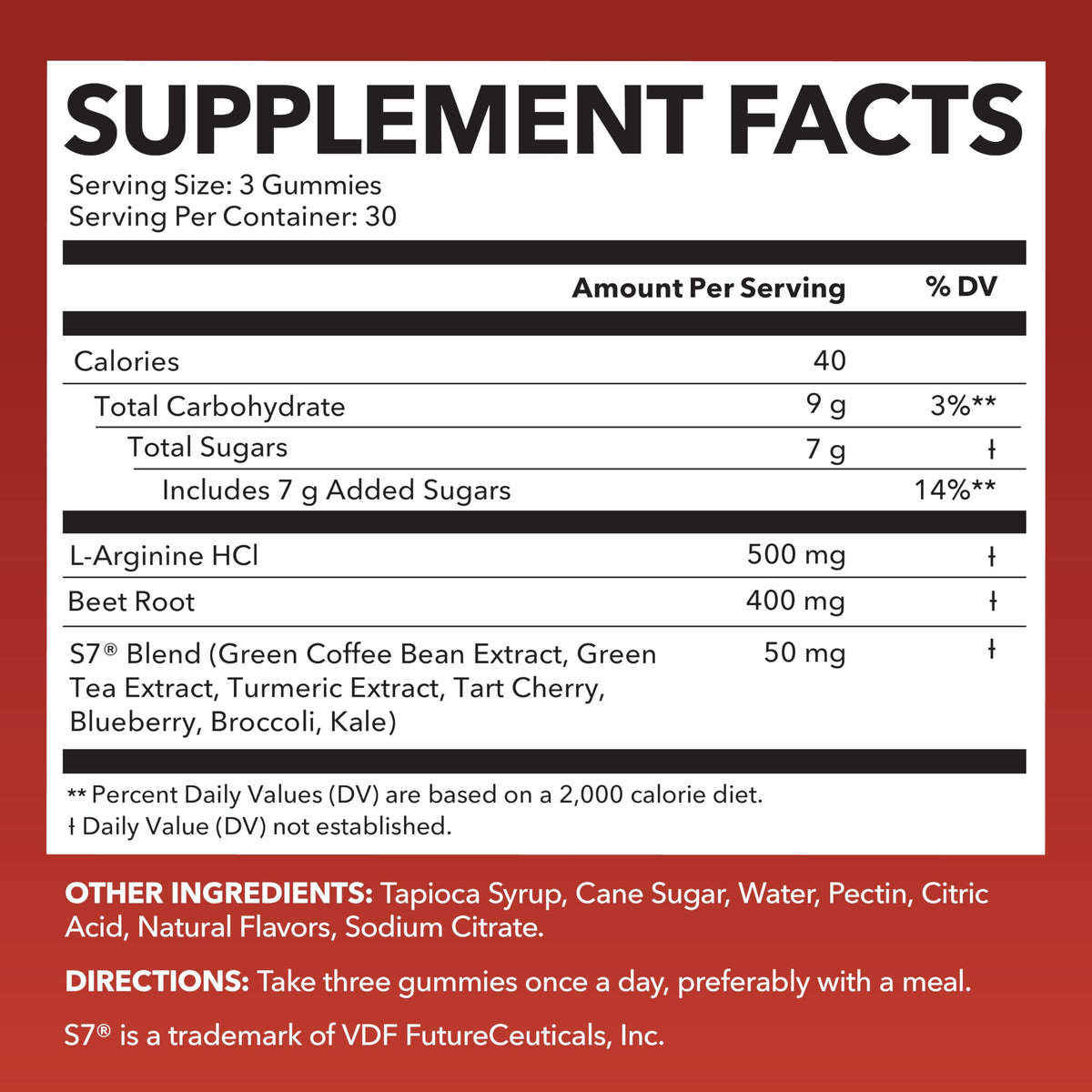 Beet Root Gummies with L-Arginine, 90 Count P48452