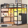 Twin Loft Bed with Storage and 6 Drawers C621083