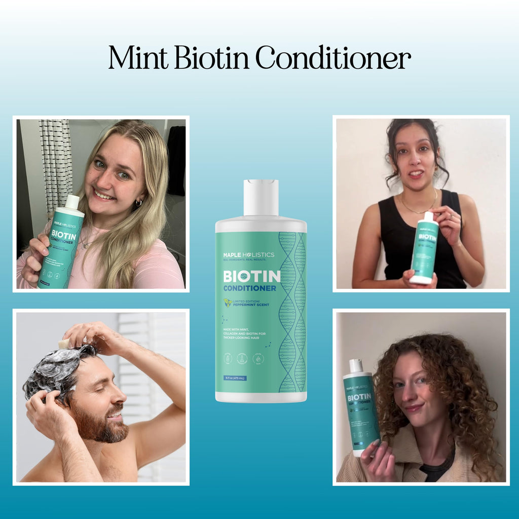 Sulfate Free Biotin Rosemary Peppermint Shampoo and Conditioner Set Q746692