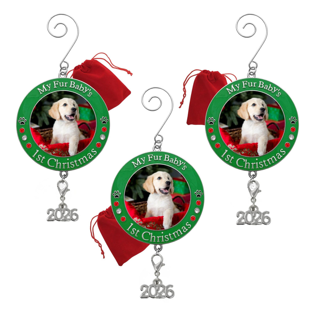 Dog Christmas Photo Ornament 3-Pack 3 Inch R70231