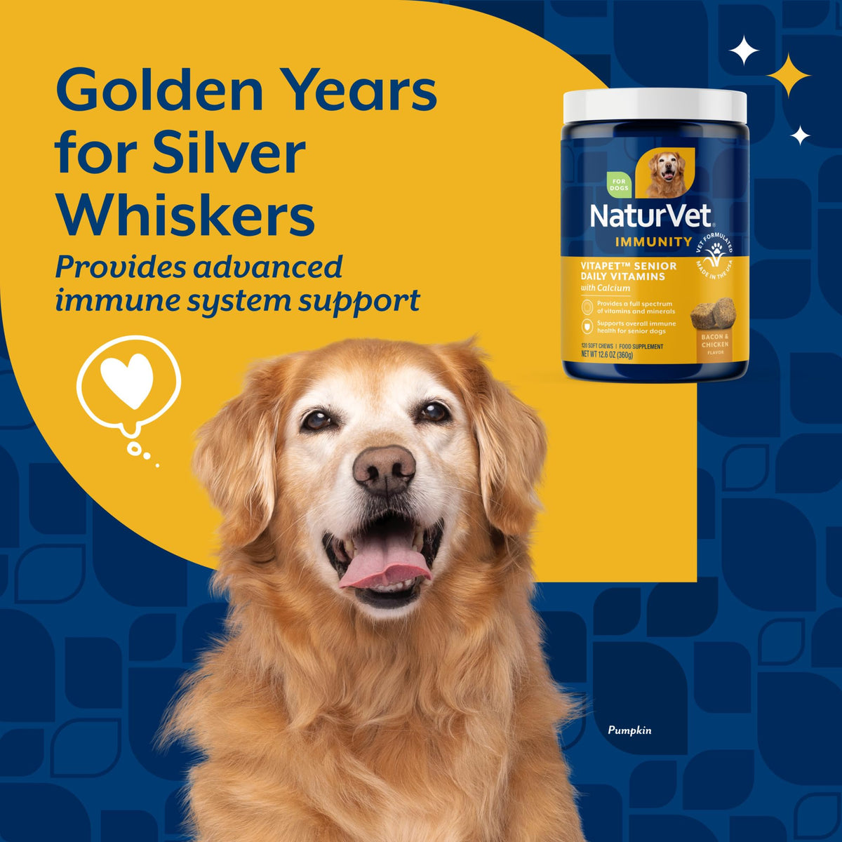 Senior Daily Vitamin Dog Supplements 120 Ct I716949