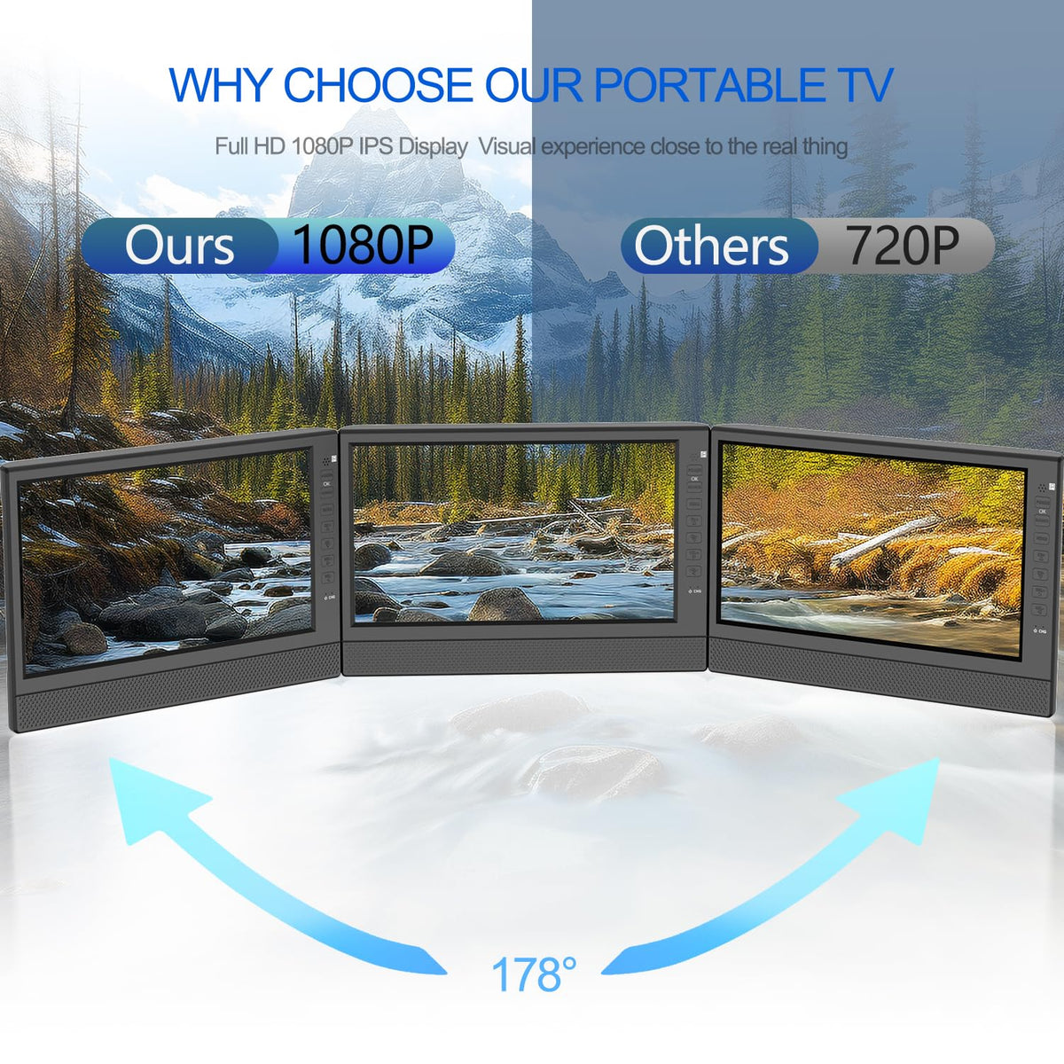 12” Portable Flat Screen TV with Digital Tuner L799