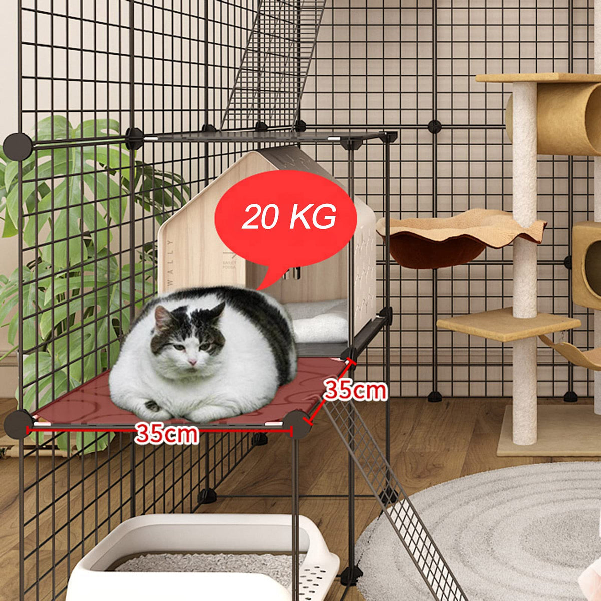 Metal Wire Small Animal Cage 111 * 75 * 109cm Q377029