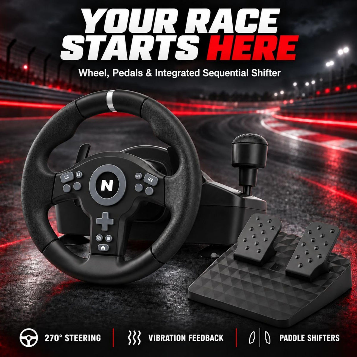 Racing Wheel & Pedals R68803