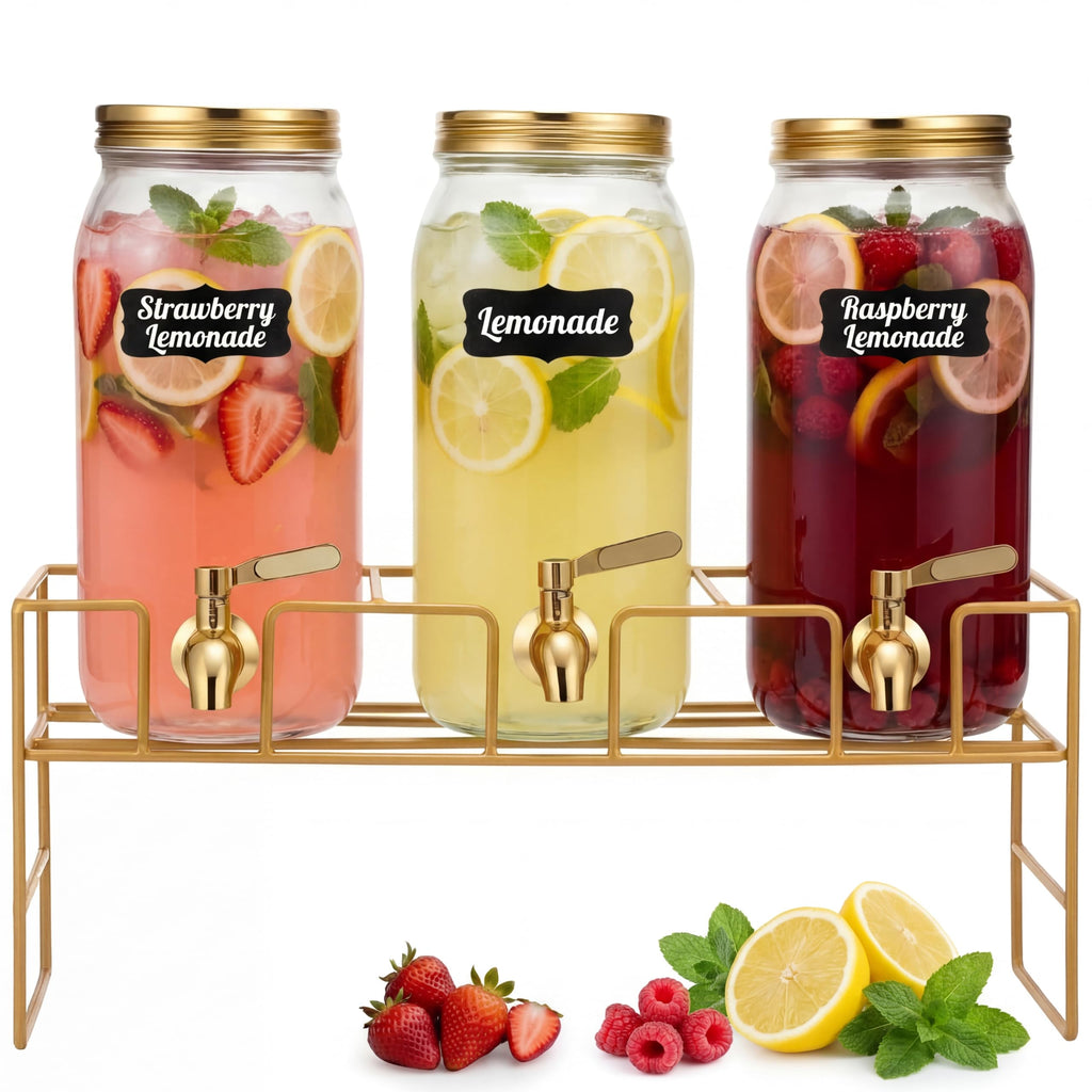 80 oz Glass Beverage Dispenser with Stand U46611