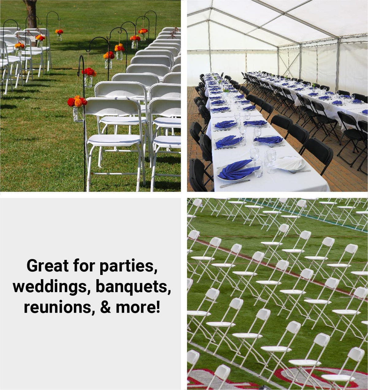 Brown 10pk Stackable Folding Chairs X34617