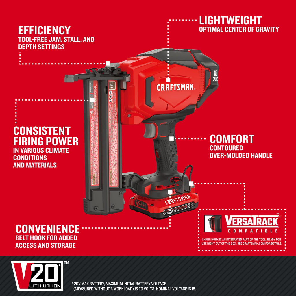 V20 Cordless Brad Nailer 18 Gauge G9509