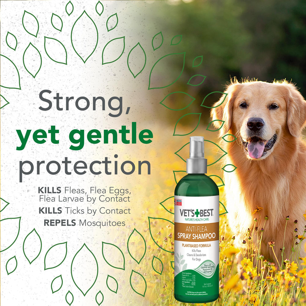 Flea & Tick Shampoo for Dogs 16 oz I9868