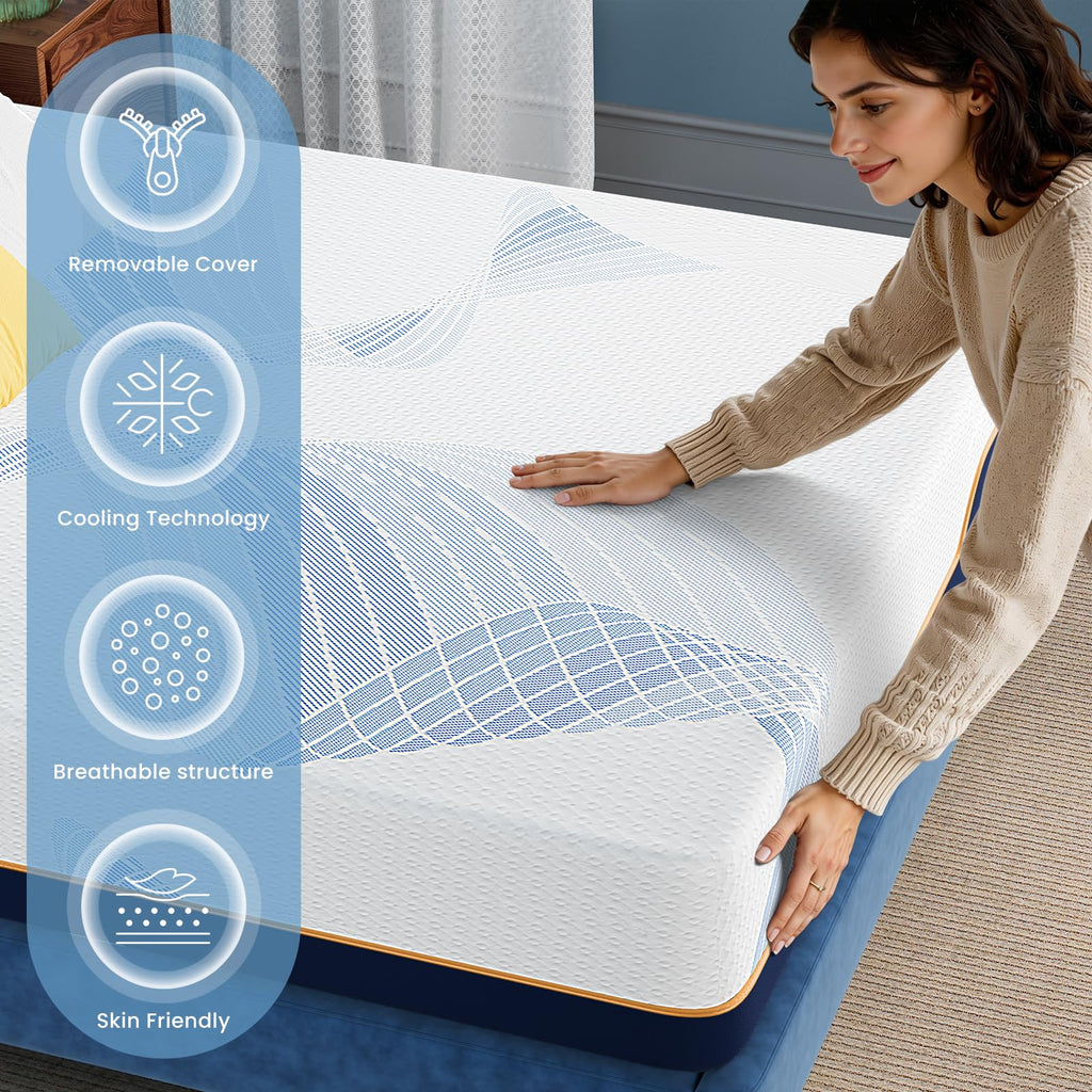 Twin Size 6 Inch Cooling Gel Memory Foam Mattress N169