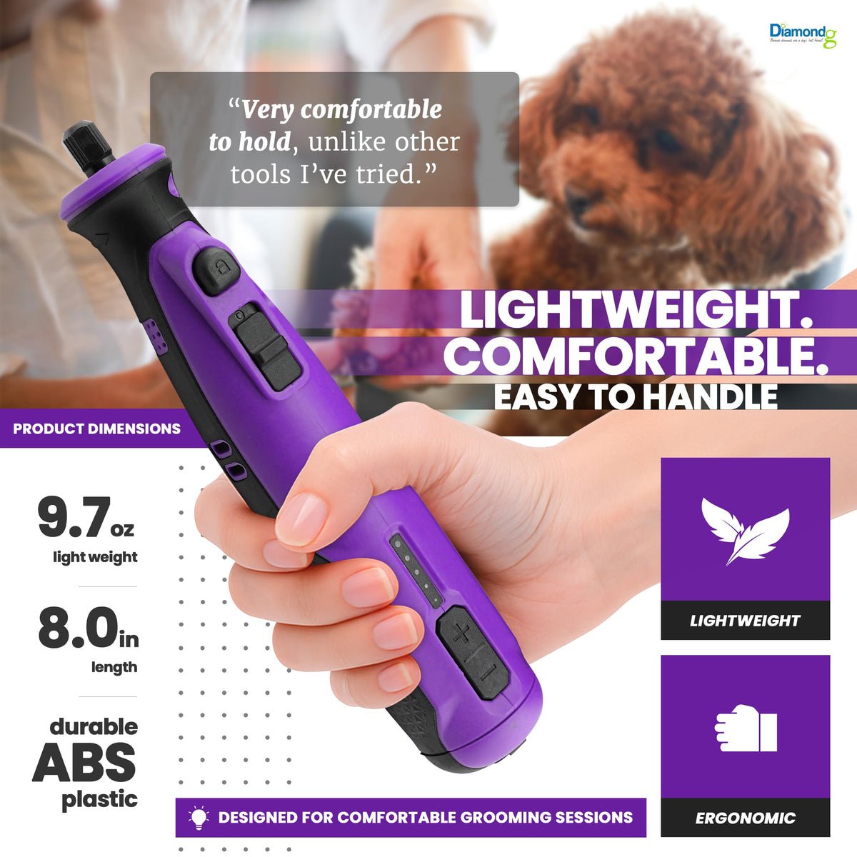 Cordless Dog Nail Grinder with LED Light L460067