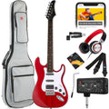 Cherry Red White Electric Guitar Kit with Headphone Amp D12818