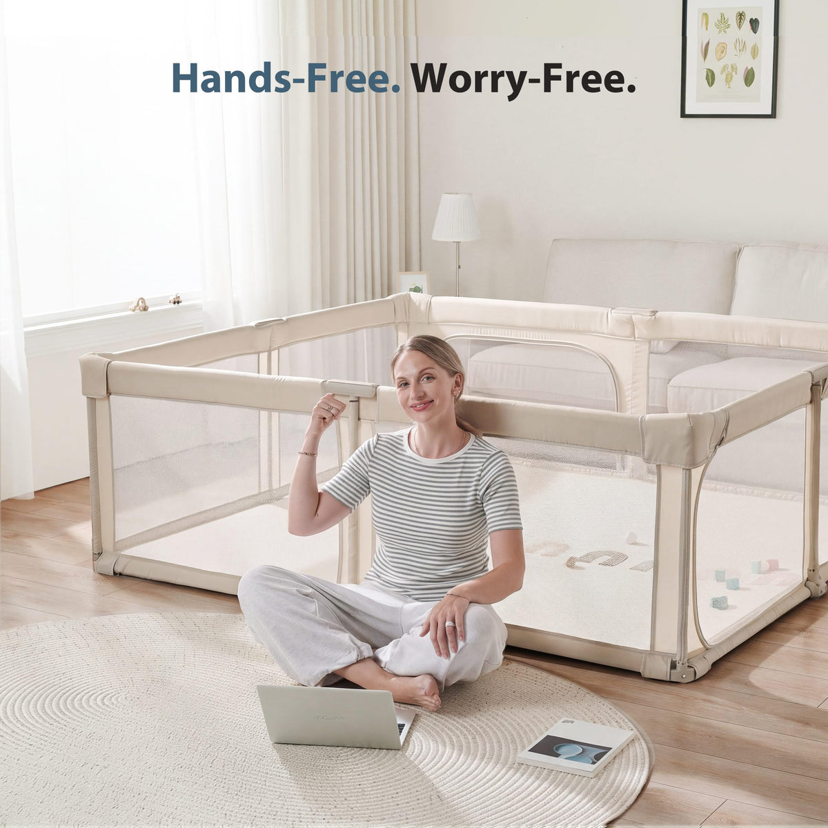 Portable Foldable Playpen with Carry Bag K2782