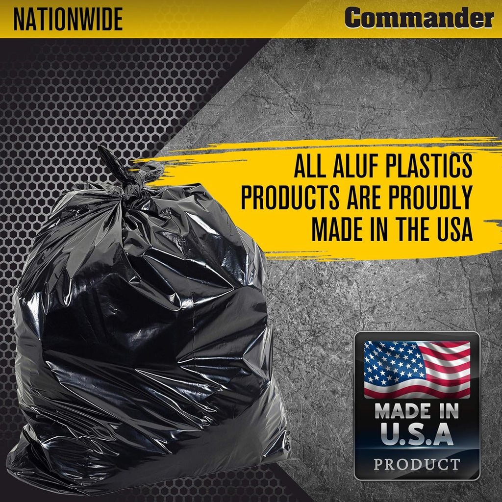 55 Gallon Heavy Duty Contractor Bags with Flap Ties, Pack of 80 Q537863