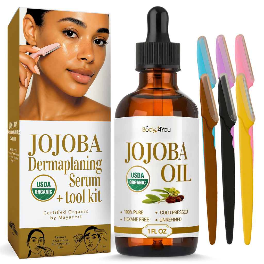 Organic Jojoba Oil 6PC Dermaplane Razors 1 Fl Oz E91649