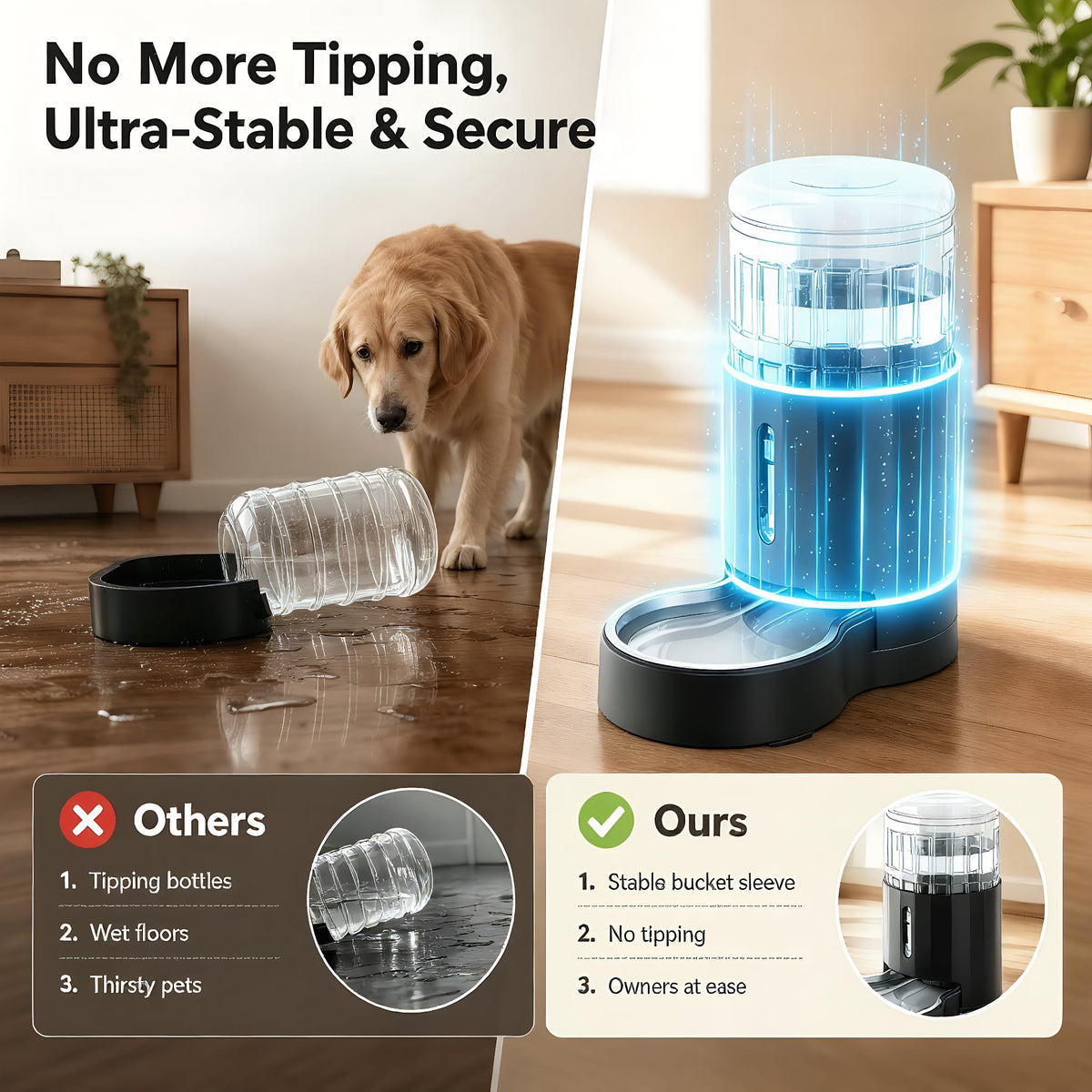 Gravity Dog Water Bowl Dispenser 8L Black X263474