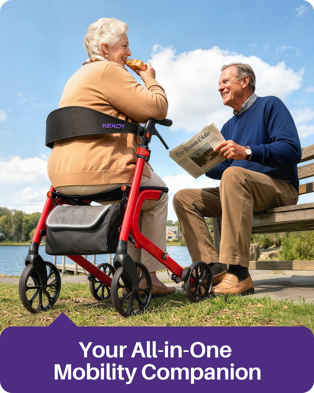 Bariatric Rollator Walker with Seat I98424