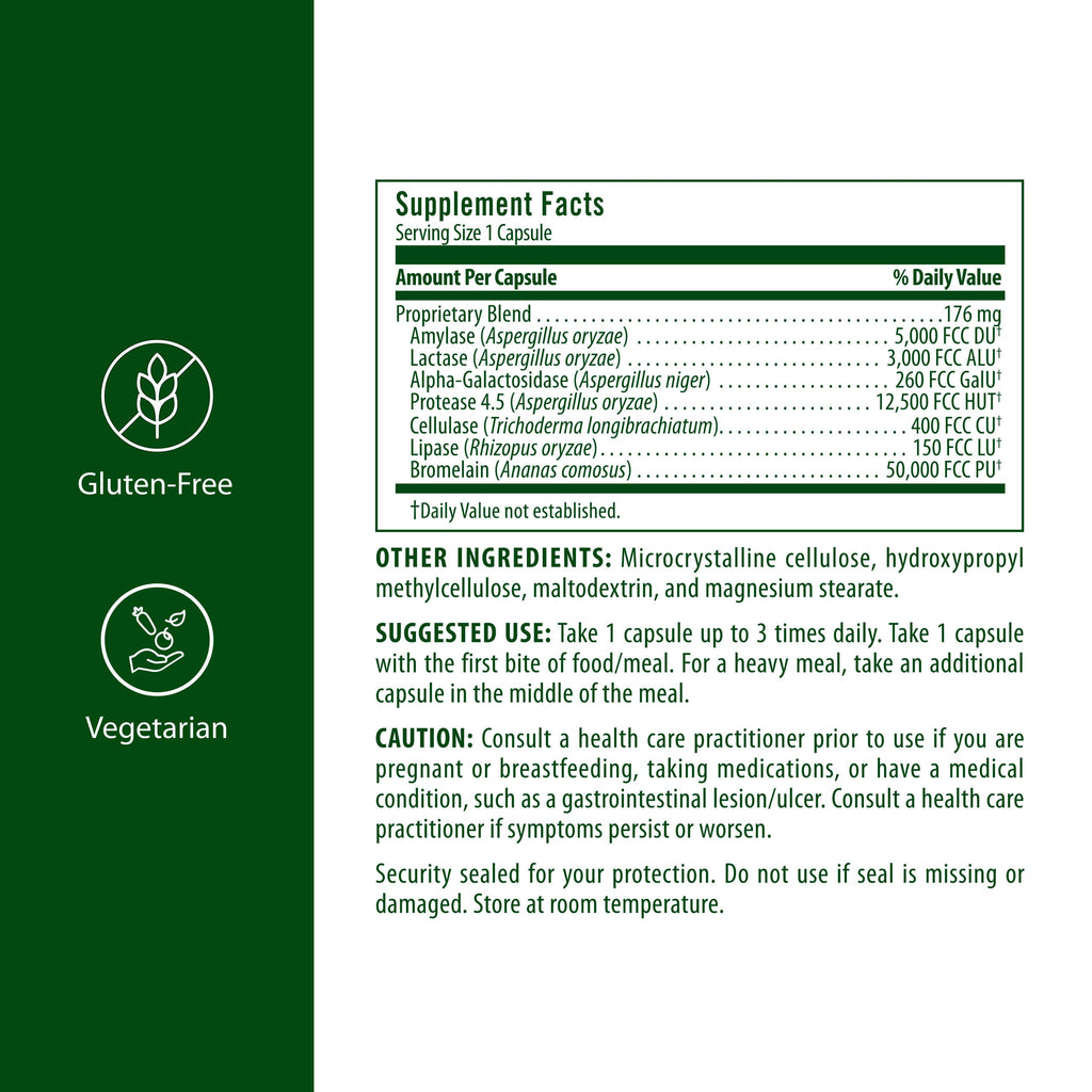 Digestive Enzymes Lactase 60 Veg Caps W3653