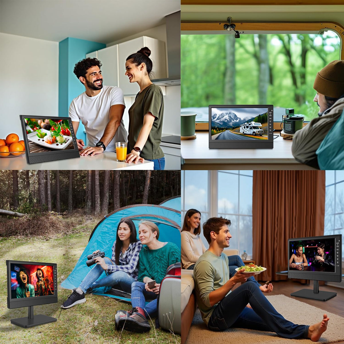 12” Portable Flat Screen TV with Digital Tuner L799
