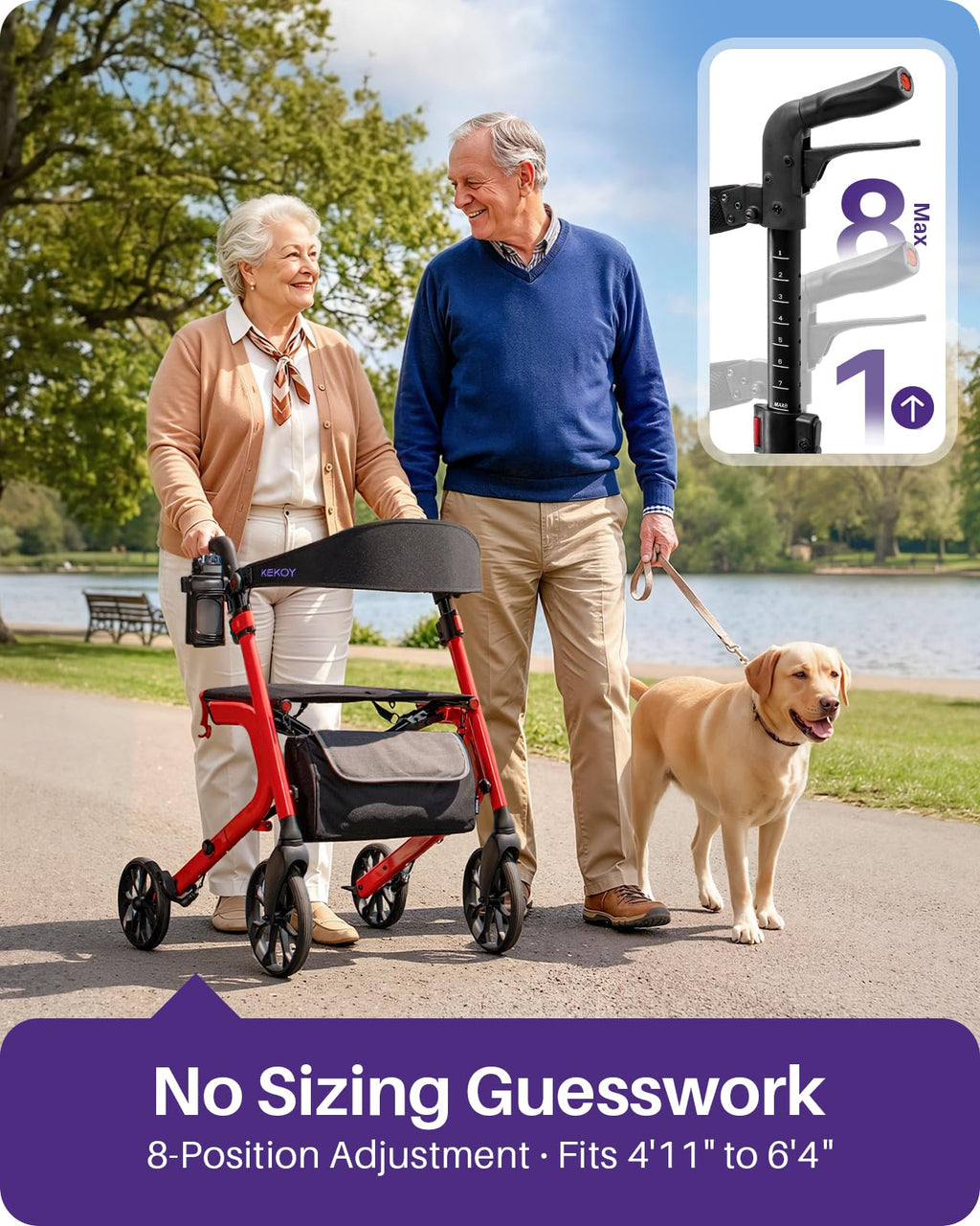 Bariatric Rollator Walker with Seat I98424