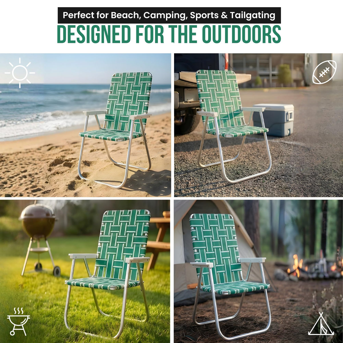 Folding Aluminum Outdoor Patio Lawn Chair M915664