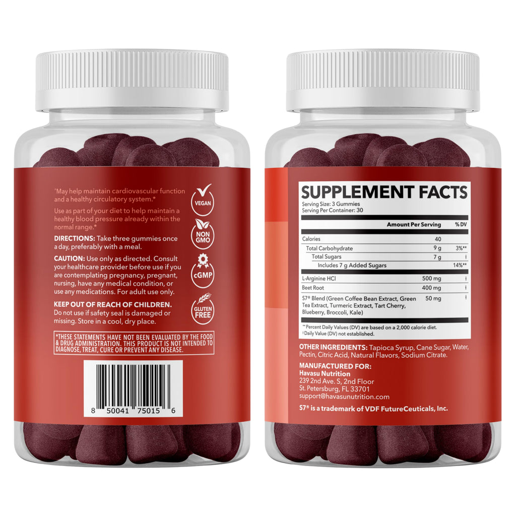 Beet Root Gummies with L-Arginine, 90 Count P48452