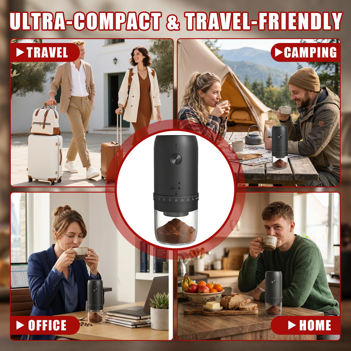 Electric Coffee Grinder with Conical Ceramic Burr E582