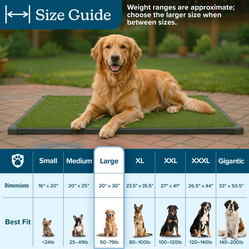 Artificial Grass Puppy Pee Pad with Tray H480029