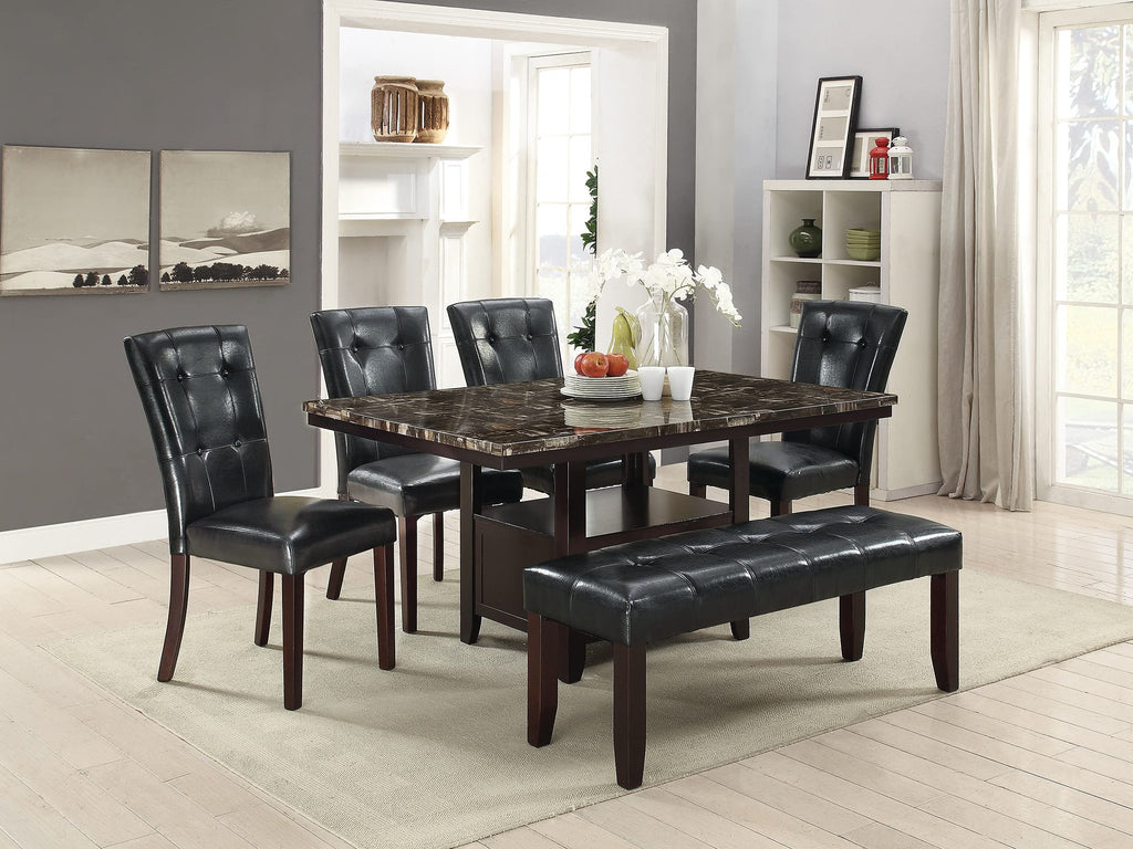 Black Faux Leather Dining Chairs Set of 2 T606966