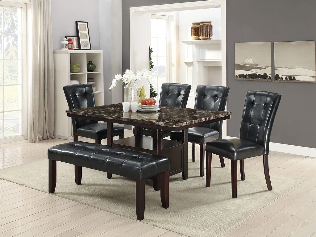 Black Faux Leather Dining Chairs Set of 2 T606966