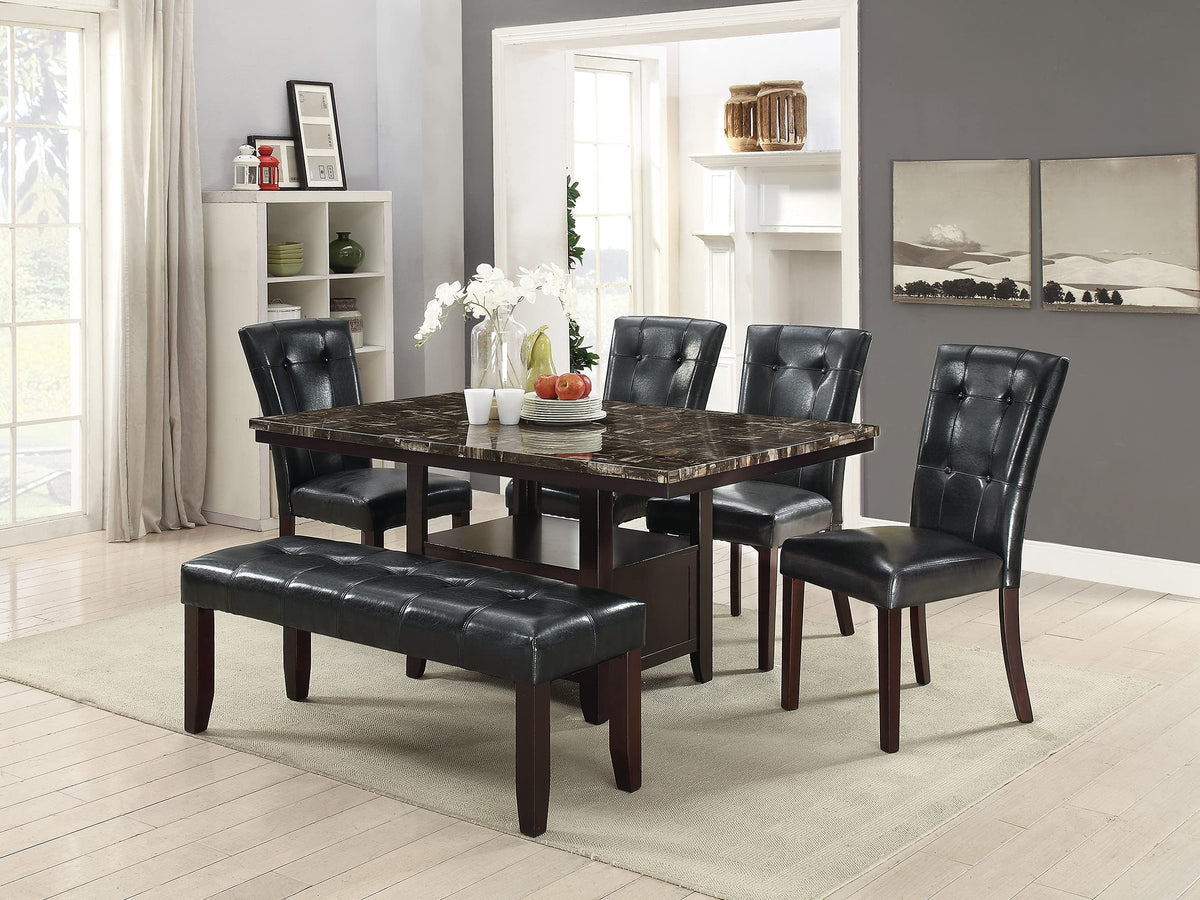 Black Faux Leather Dining Chairs Set of 2 T606966